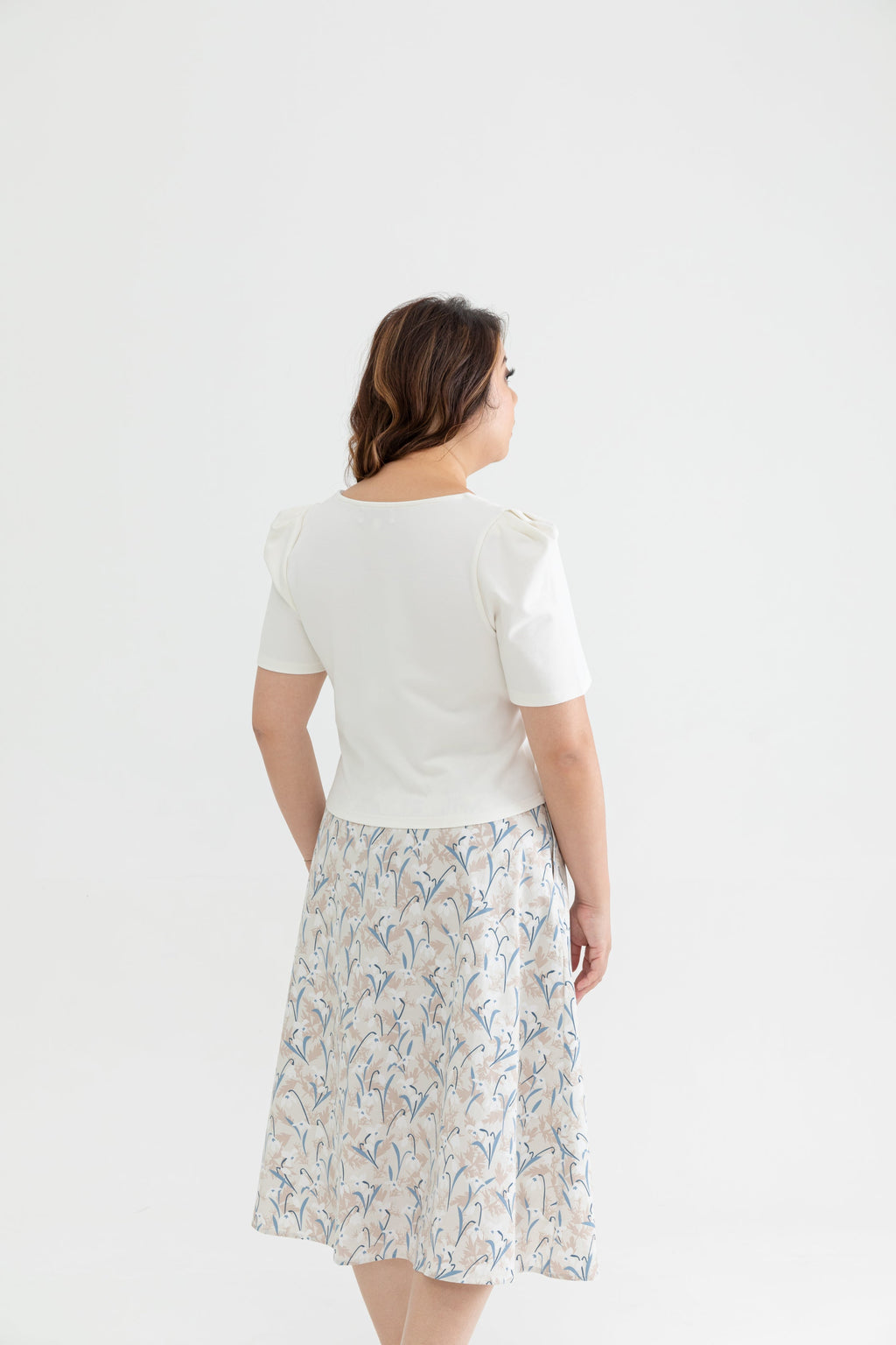 Iron-Free Square Neck Top (White)