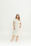 Smocked Waist Ruched Sleeves Dress (Moss)