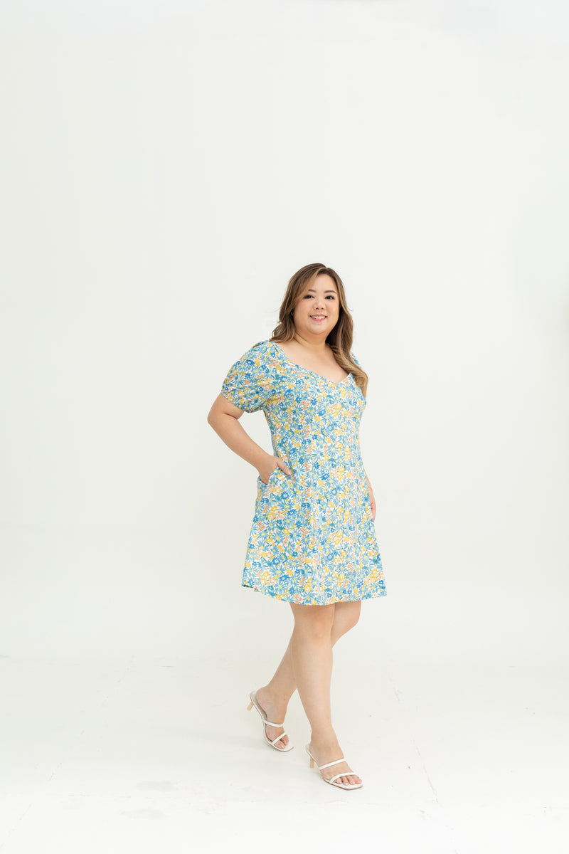 Meadow Bloom Dress (Sky Breeze)