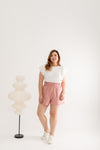 (Co-ord) Elastic Day Shorts (Pink)