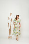 Safari Print Midi Dress (White)