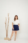 Embroidery Eyelet Resort Shorts (Navy)