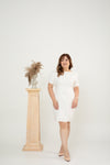 Tweed Shift Dress (Cream)