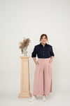 Pleated Palazzo Pants (Pink)