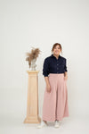 Pleated Palazzo Pants (Pink)