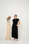 Longline Wide Leg Pants (Black)