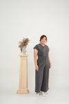 Longline Wide Leg Pants (Grey)