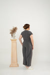 Longline Wide Leg Pants (Grey)