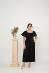 Flutter Sleeves Jumpsuit (Black)