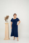 Flutter Sleeves Jumpsuit (Navy)