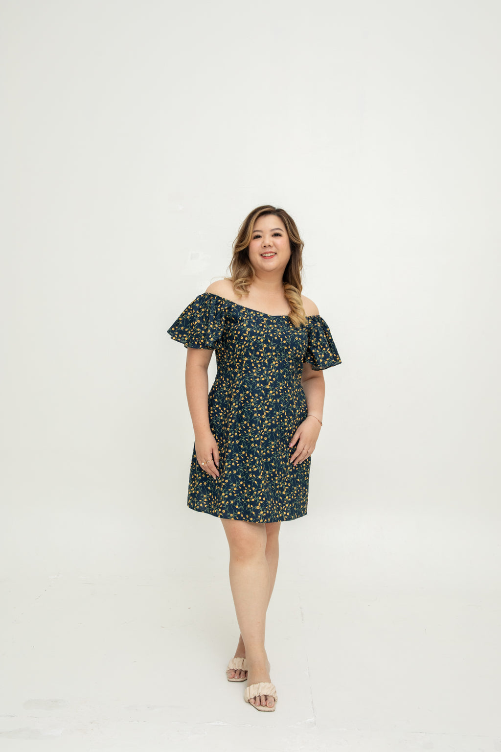 2-way Wildflower Dress-Romper (Navy)