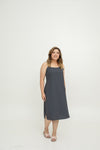 2-in-1 Amelia Overlay Dress + Inner Slip (Smoky Petals)