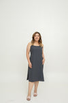 2-in-1 Amelia Overlay Dress + Inner Slip (Smoky Petals)