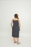 2-in-1 Amelia Overlay Dress + Inner Slip (Smoky Petals)