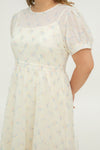 2-in-1 Amelia Overlay Dress + Inner Slip (Rainbow Floral Embroidery)