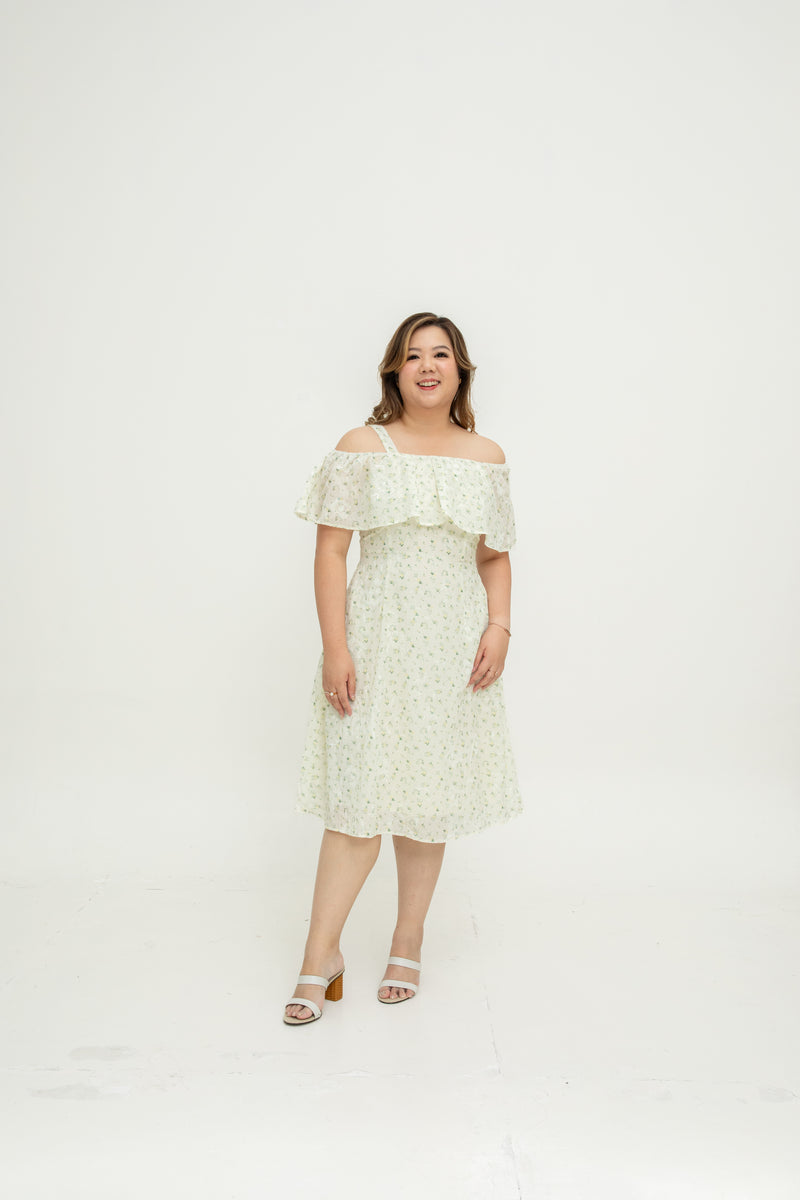 2-way Cold Shoulder Dress (Embroidery)