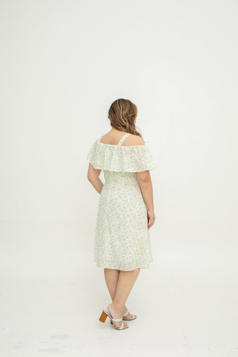 2-way Cold Shoulder Dress (Embroidery)