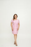 Noir Ruche Shift Dress (Pink)