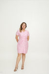 Noir Ruche Shift Dress (Pink)