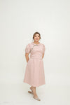 (Co-Ord) Peter Pan Collar Cheongsam Top (Pink)