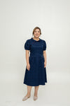 (Co-Ord) Peter Pan Collar Cheongsam Top (Navy)