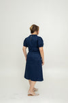 (Co-Ord) Peter Pan Collar Cheongsam Top (Navy)