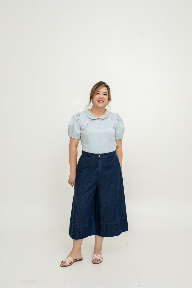 Soft Denim Culottes (Dark Wash)