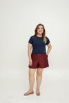 Mid-Waist PerfectSilhouette Shorts (Red)