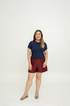 Mid-Waist PerfectSilhouette Shorts (Red)