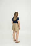 Mid-Waist PerfectSilhouette Shorts (Khaki)