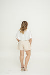 (Co-ord) Soft Luxe Belted Shorts (Gold)