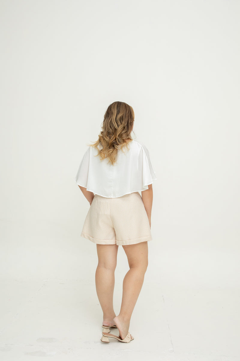 (Co-ord) Soft Luxe Belted Shorts (Gold)