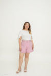 (Co-ord) Soft Luxe Belted Short (Pink)