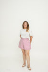 (Co-ord) Soft Luxe Belted Short (Pink)