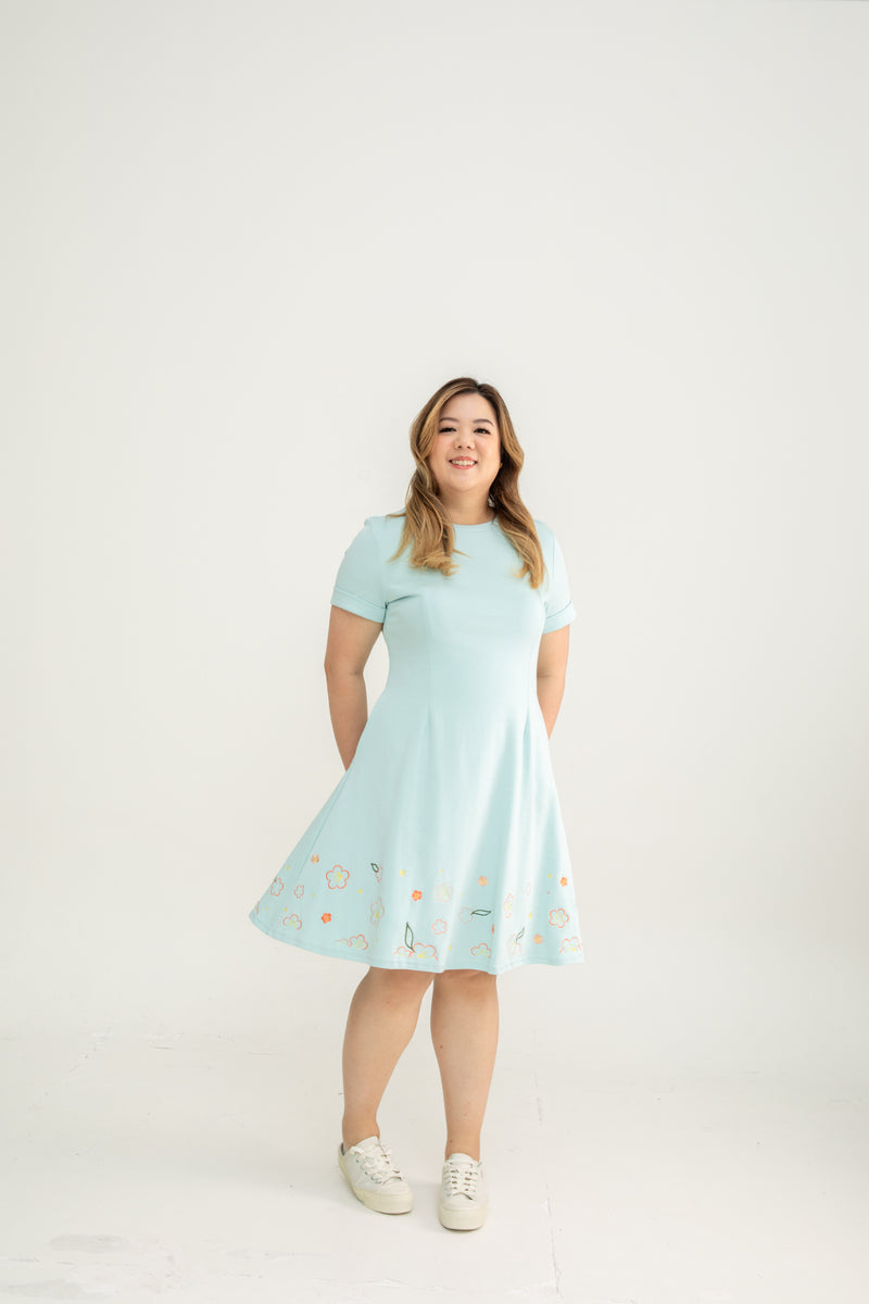 (ADULT) Bloom Édition Limitée Skater Dress (Sky Blue)