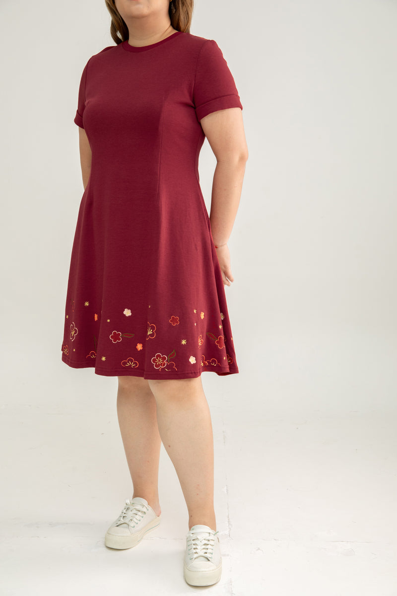 (ADULT) Bloom Édition Limitée  Skater Dress (Red)