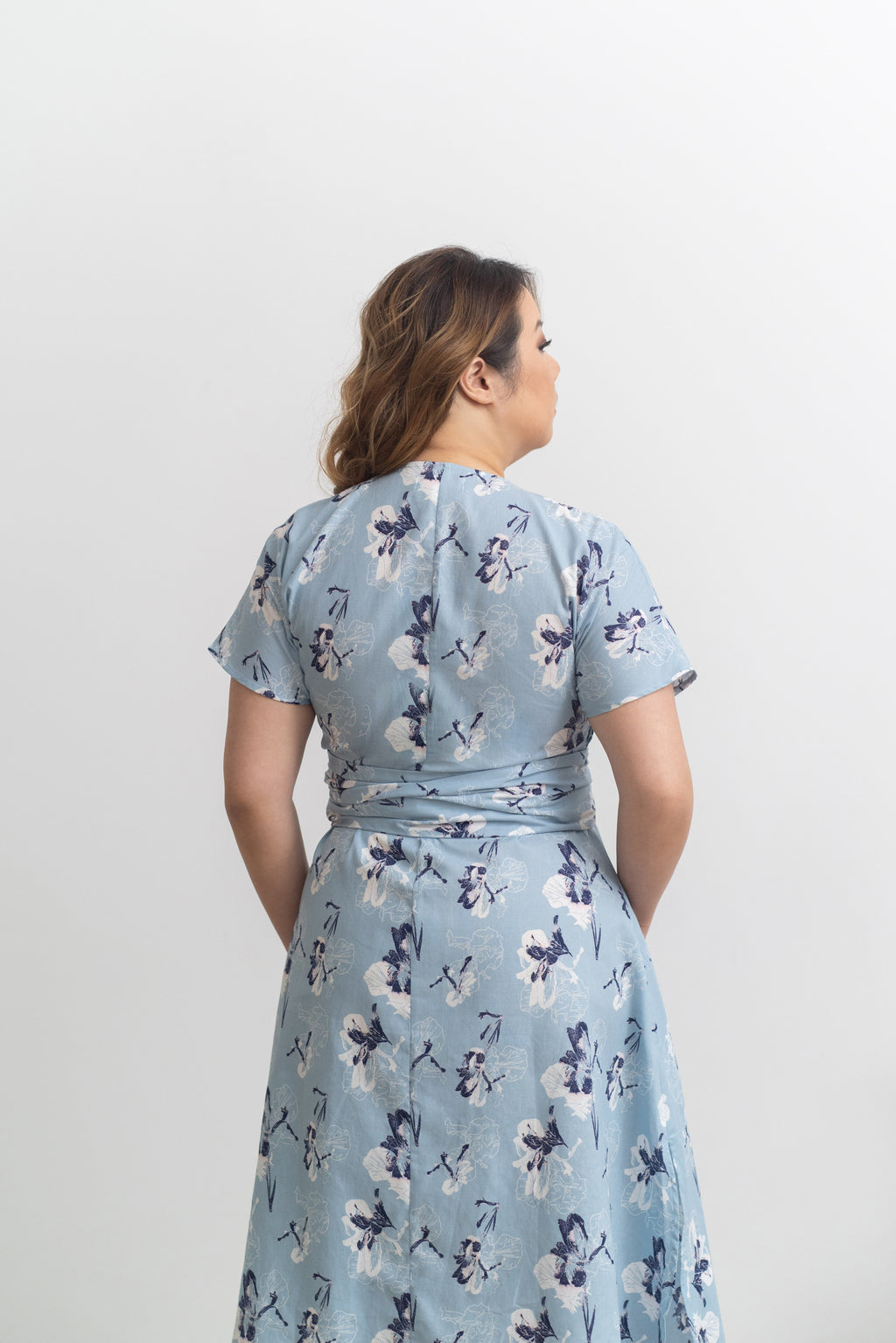 Kimono Wrap Dress (Blue Poppy)