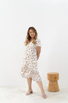 Asymmetrical Frills Midi Dress (White Daffodil)