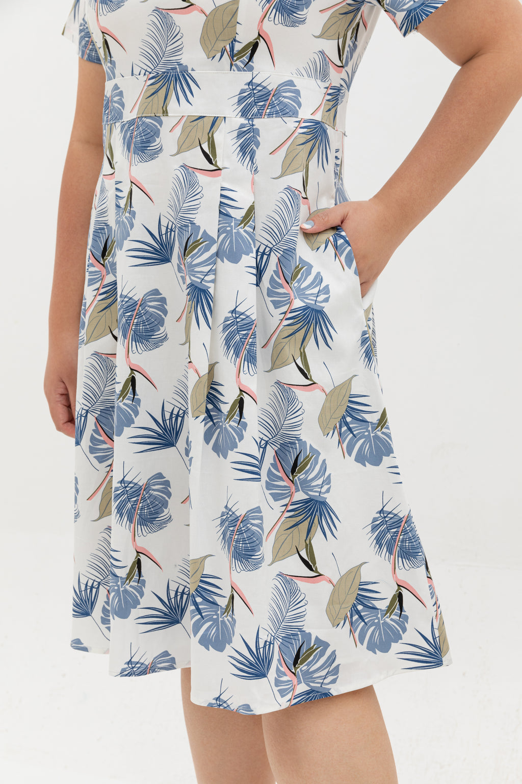 Yasmin Skater Dress (Monstera)