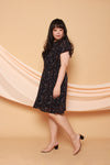 Keyhole Neckline Flare Dress (Navy Blue), Dress - 1214 Alley