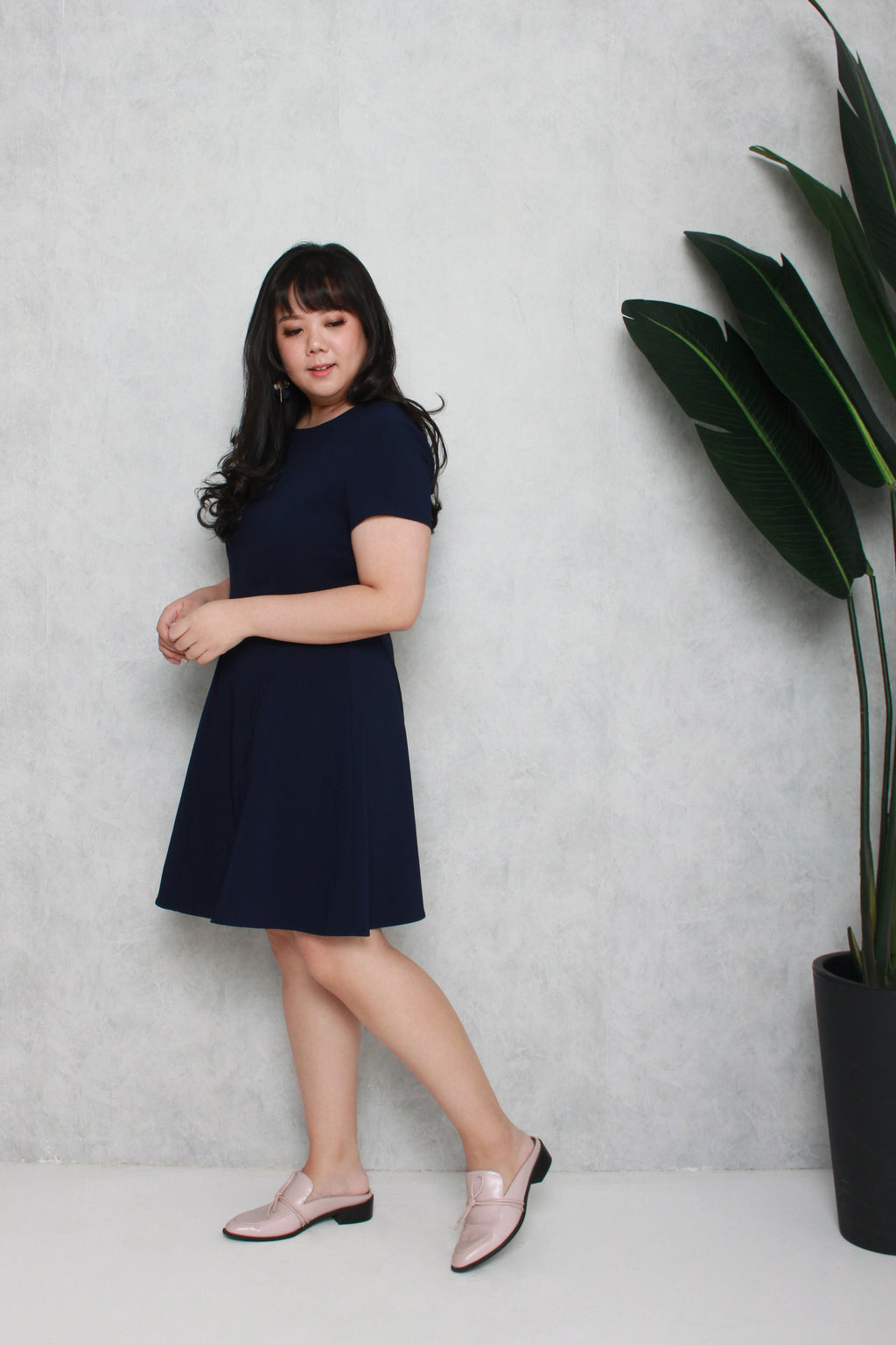 Classic Skater Dress (Navy Blue), Dress - 1214 Alley