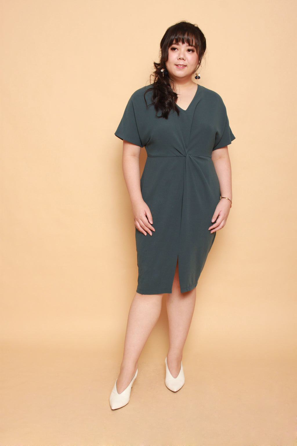 Twist Knot Dress (Deep Teal), Dress - 1214 Alley