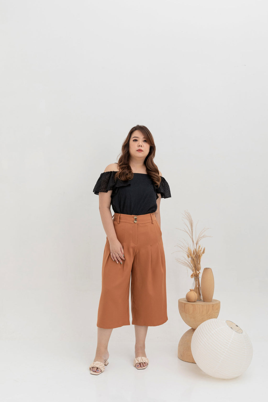 Mid-Waist Culottes (Caramel)