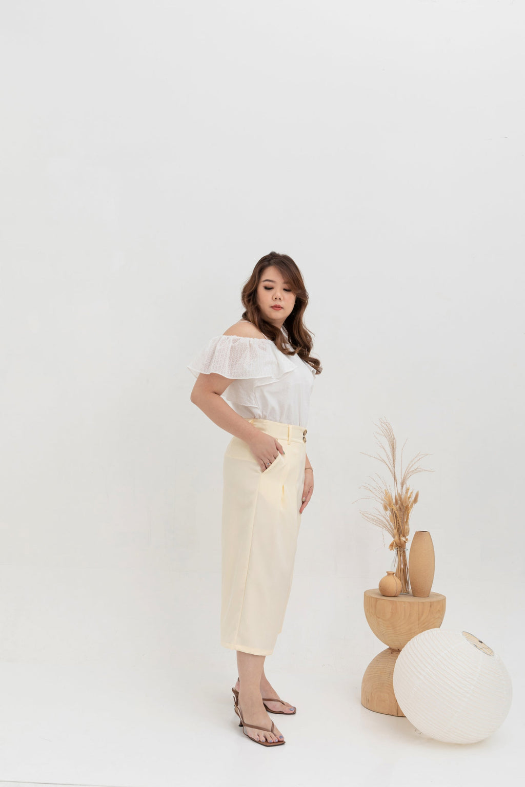 Mid-Waist Culottes (Lemon)